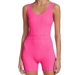 New Year of Ours The Johanna Rib Onesie ribbed romper pink size medium one piece